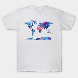 world map watercolor T-Shirt